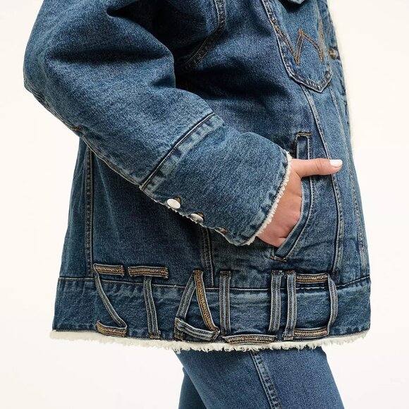 Wrangler + Staud Jean Jacket Reversible Oversized Biggest Sherpa - Picture 3 of 3
